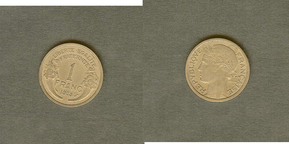 1 franc Morlon 1935 aEF